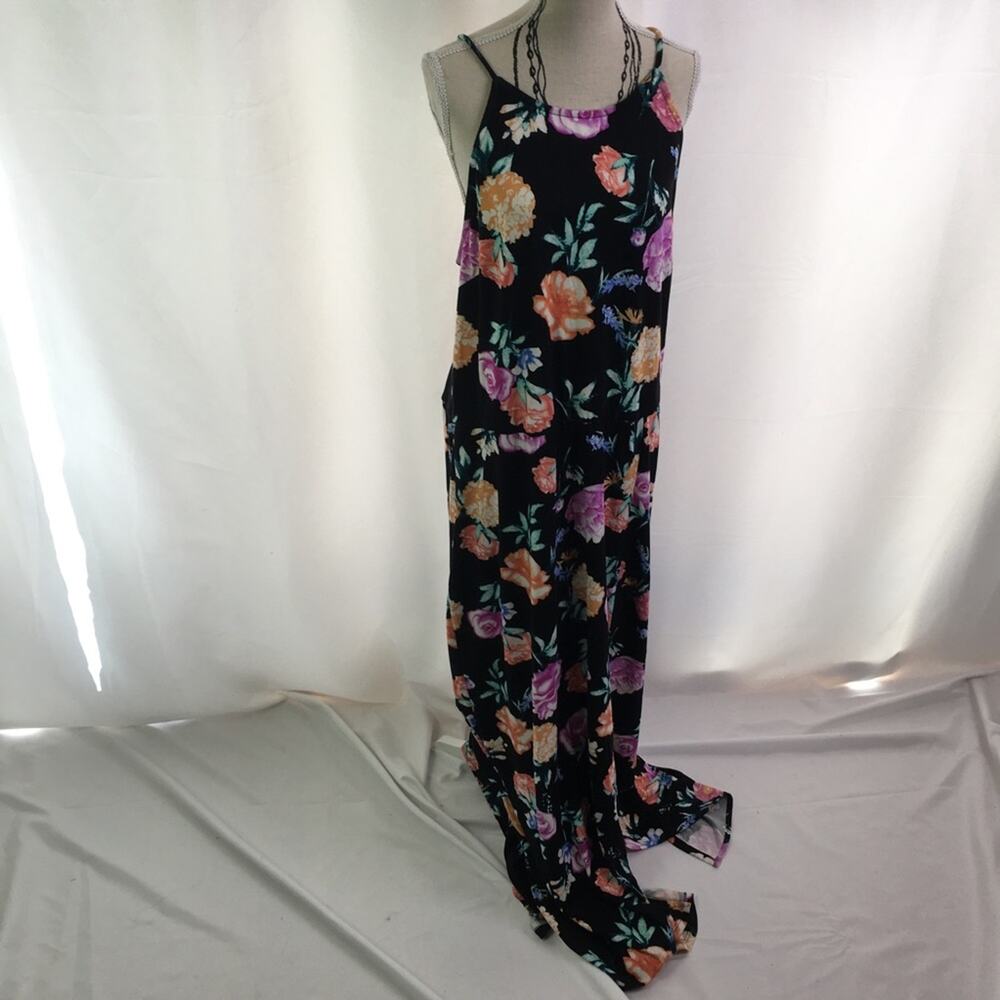 By&by floral maxi dress black x-large